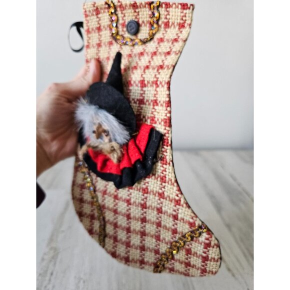 La befana witch stocking Halloween decor RARE shabby chic - Picture 4 of 7